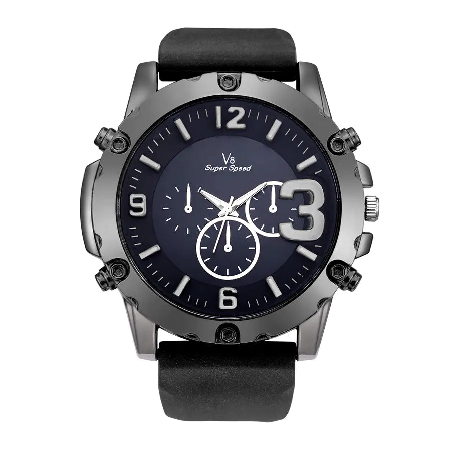 V8 Silicone Strap Sports Watch for Men