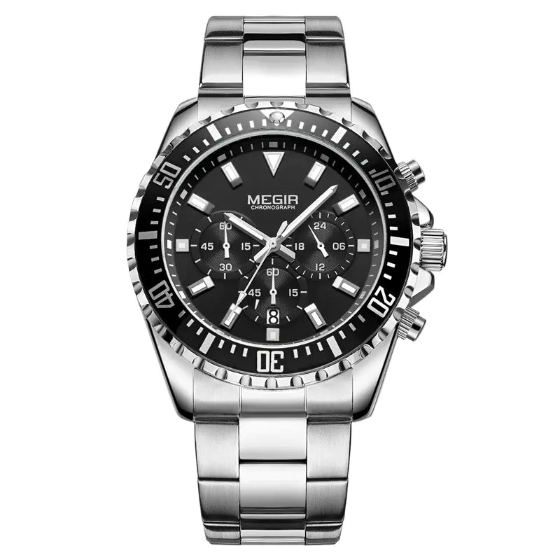 Multifunctional Chronograph Steel Band Watch