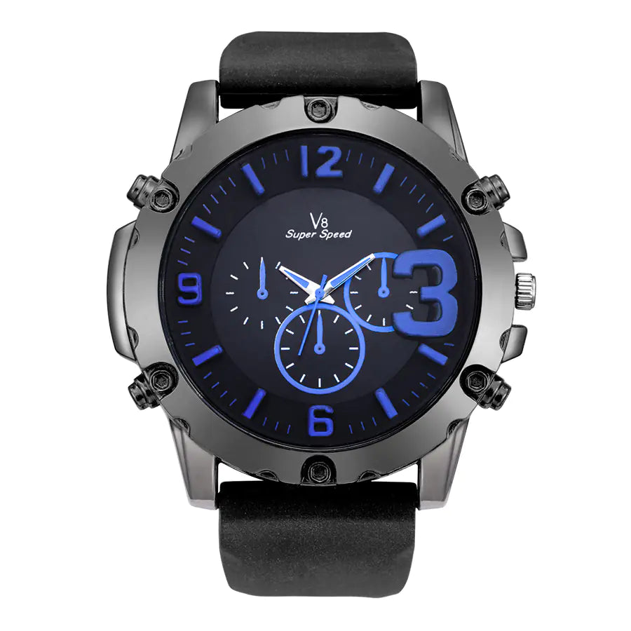 V8 Silicone Strap Sports Watch for Men
