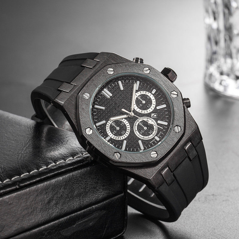 Geneva Fashion Men's Quartz Watch with Six Needles