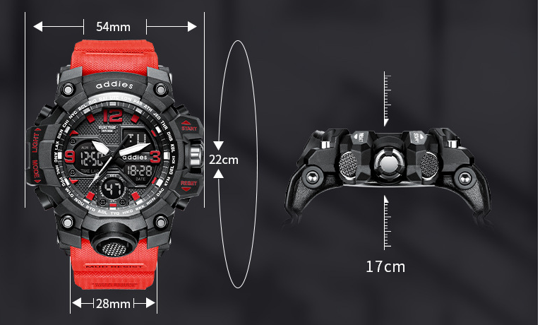 Multi-Function Sports Dual Display Watch