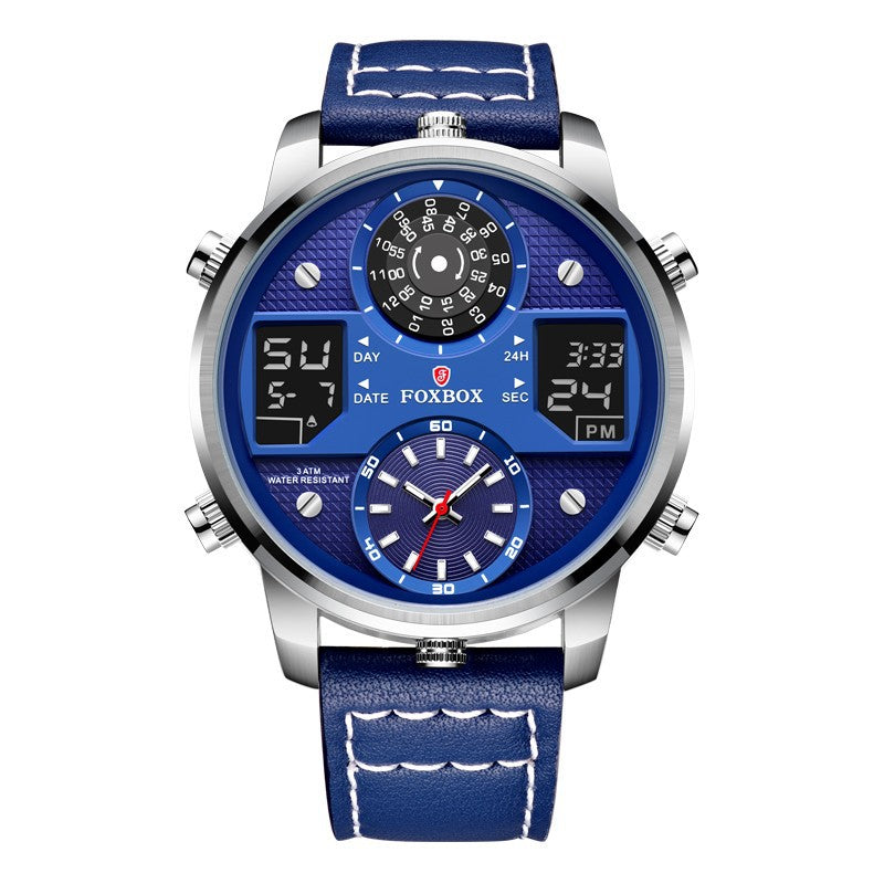 FOXBOX/LIGE Men's Dual Display Quartz Sports Watch