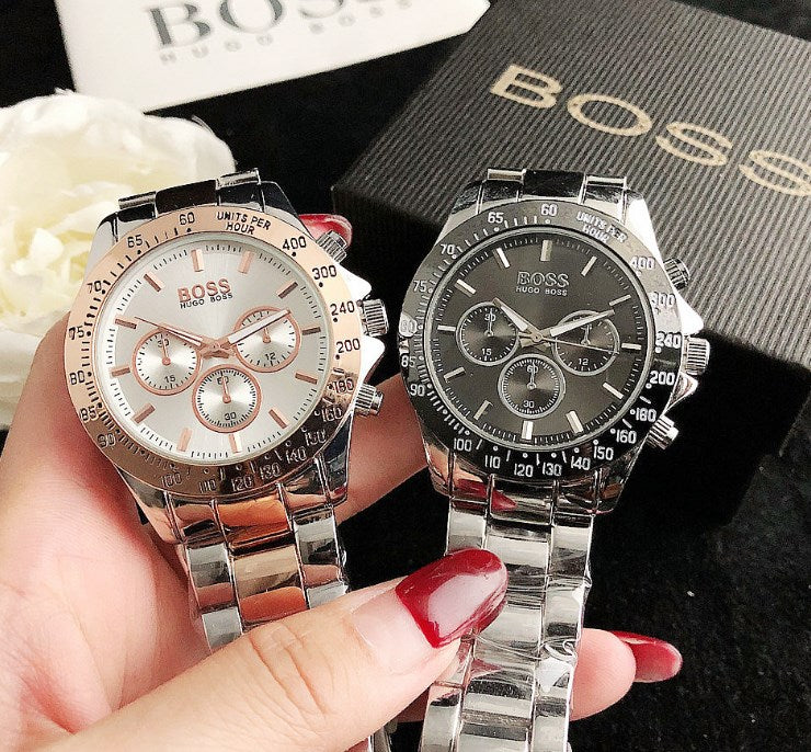 Boss Men's Quartz Watch with Calendar and Steel Band