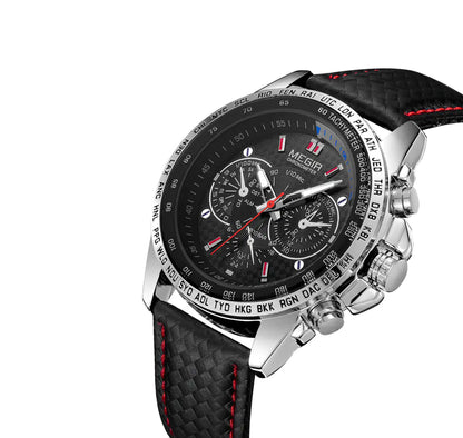 Luminous Three-Eyed Sports Watch for Men