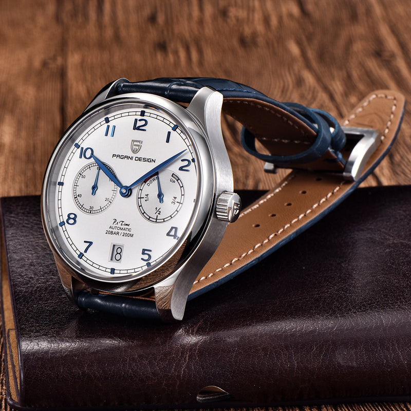 Stainless Steel Men's Mechanical Calendar Watch