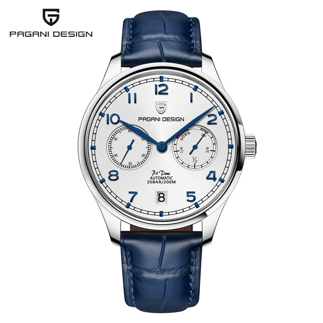 Stainless Steel Men's Mechanical Calendar Watch