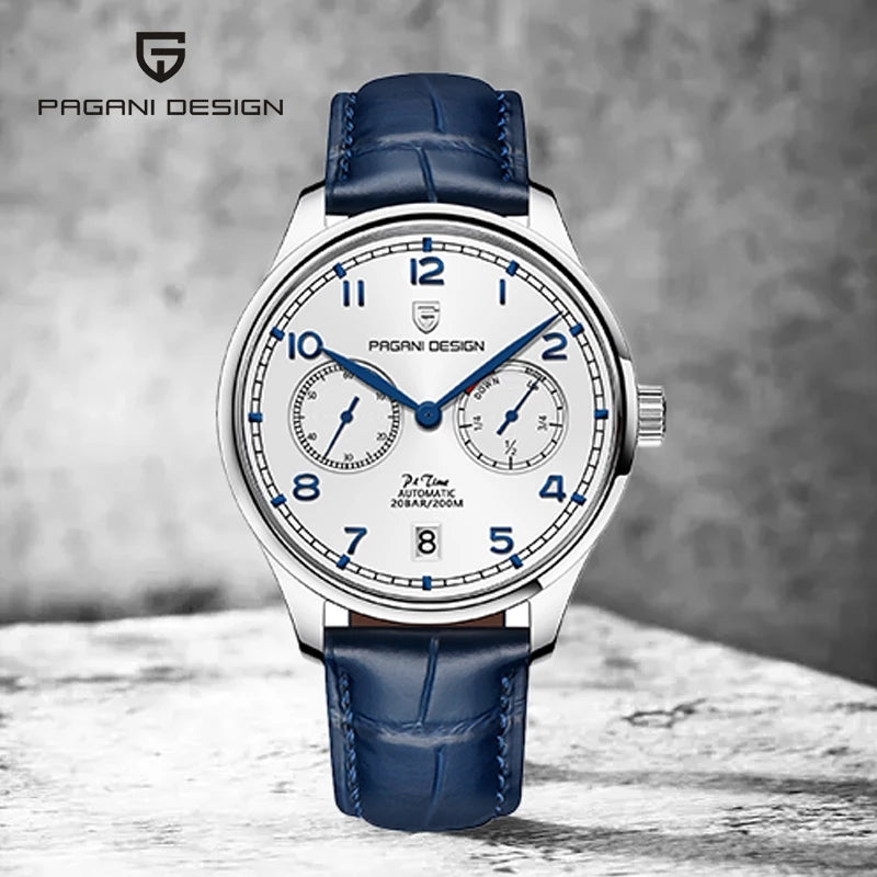 Stainless Steel Men's Mechanical Calendar Watch