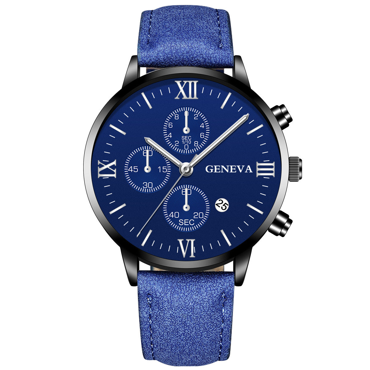 2019 Fashion Men's Three-Eye Geneva Quartz Watch