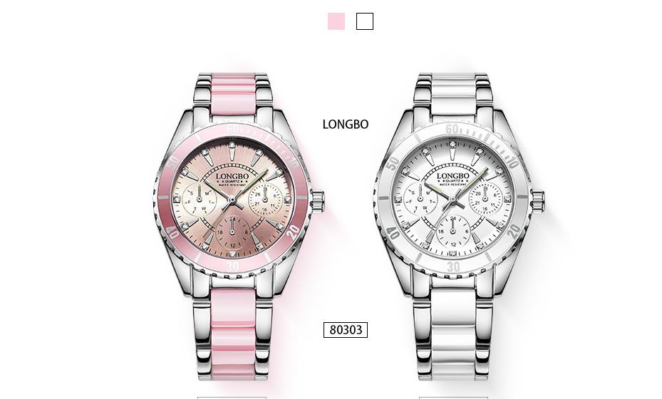 Three-Eye Steel Band Quartz Women's Watch