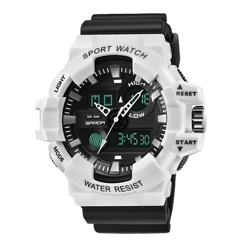 Men's Sports Waterproof Electronic Watch with Dual Display