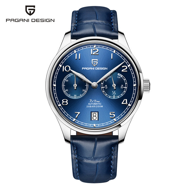 Stainless Steel Men's Mechanical Calendar Watch