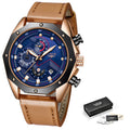 LIGE Men's Hexagonal Waterproof Quartz Sports Watch