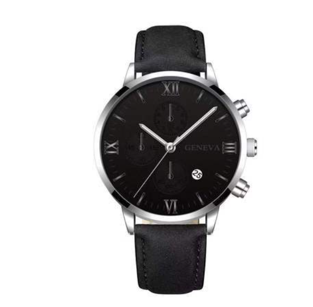 Stainless Steel Three-Eye Quartz Watch