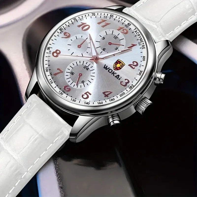Men's Quartz Business and Sports Watches with Belts