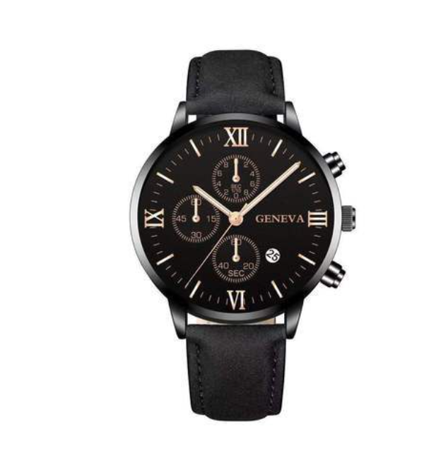 Stainless Steel Three-Eye Quartz Watch