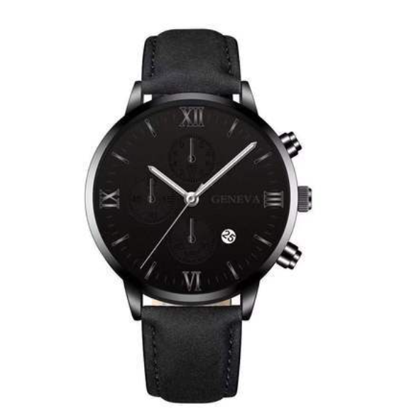 Stainless Steel Three-Eye Quartz Watch