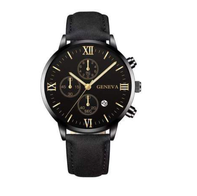 Stainless Steel Three-Eye Quartz Watch