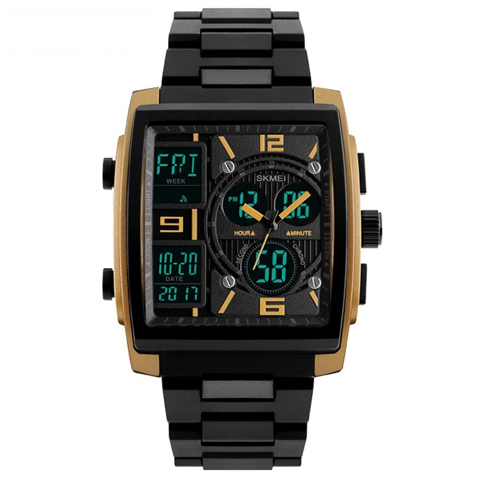 Men's Waterproof Digital Sports Watch with Dual Display