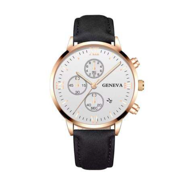 Stainless Steel Three-Eye Quartz Watch