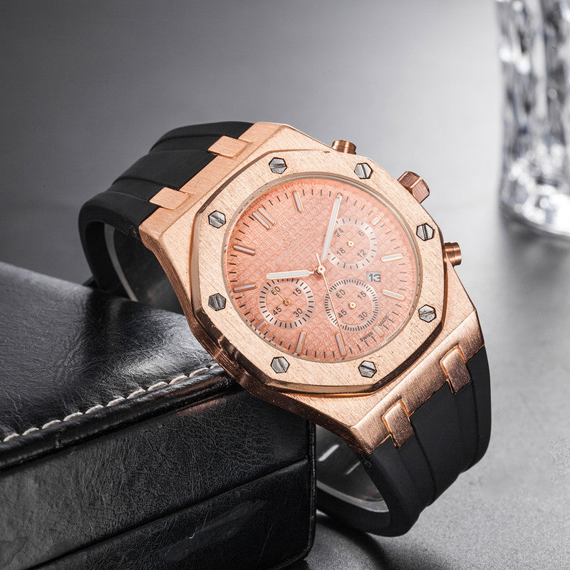 Geneva Fashion Men's Quartz Watch with Six Needles