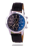 Blue Glass Three-Eye Men's Quartz Watch