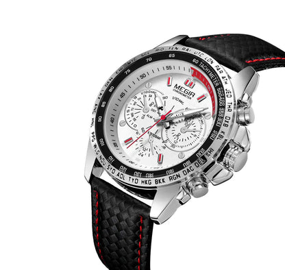 Luminous Three-Eyed Sports Watch for Men