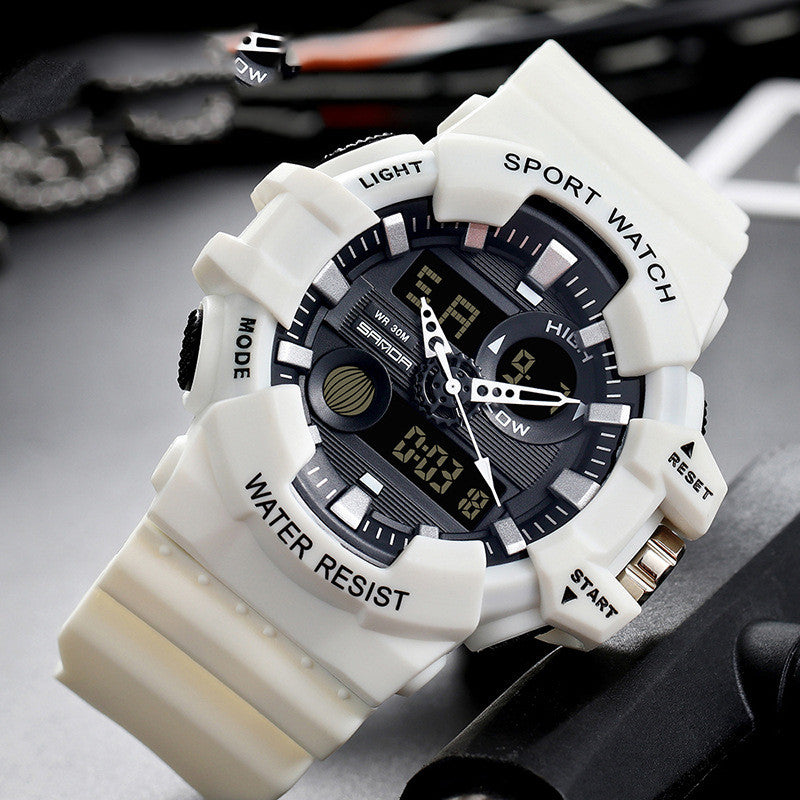 Men's Sports Waterproof Electronic Watch with Dual Display