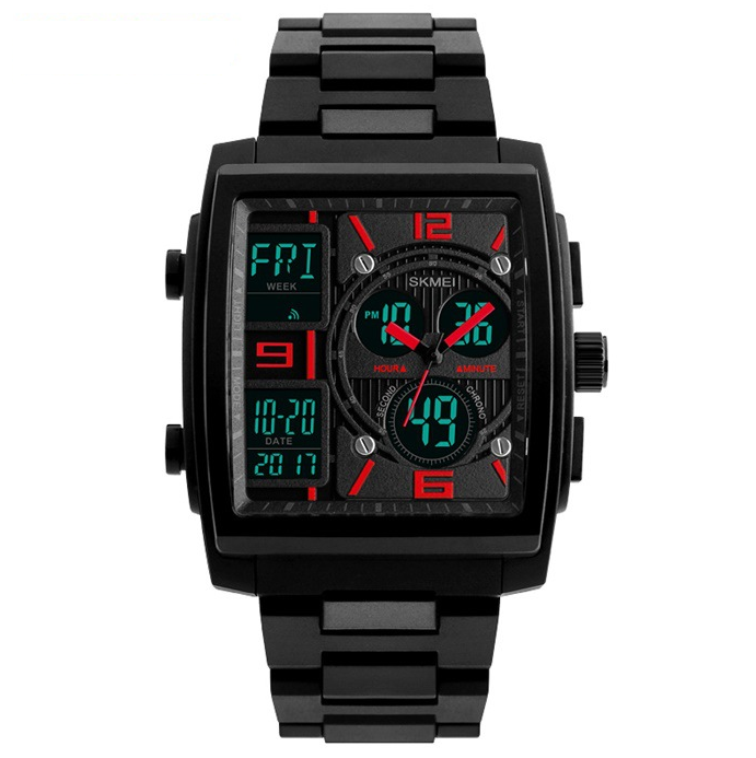 Men's Waterproof Digital Sports Watch with Dual Display