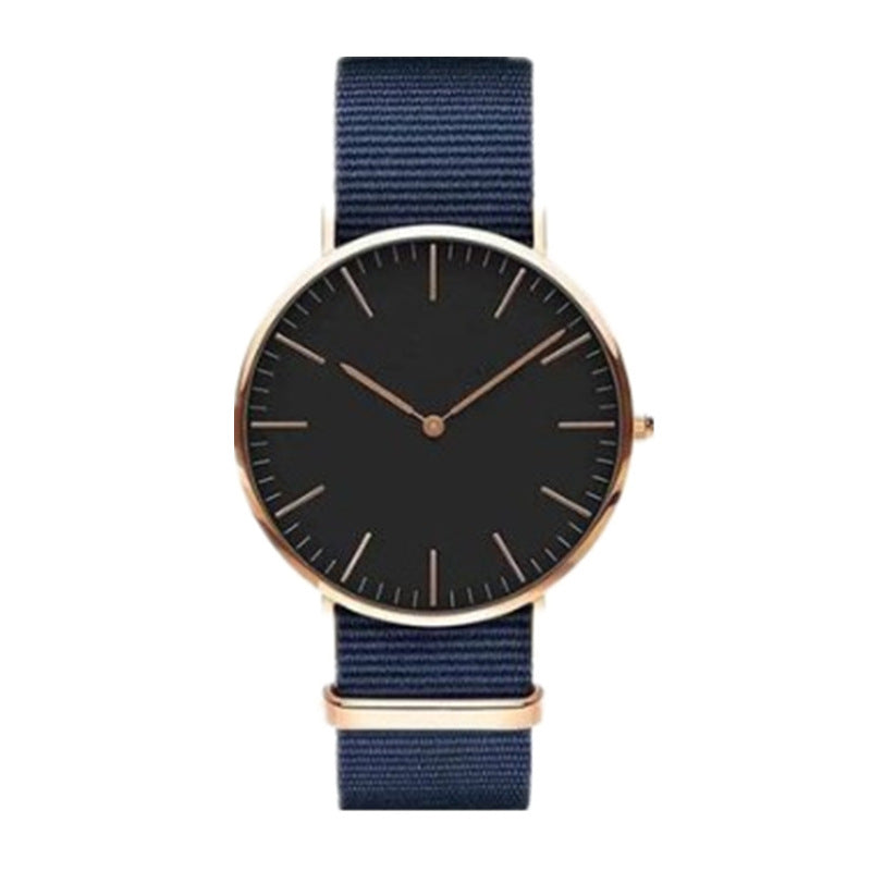 Men's Stylish Minimalist Quartz Watch with Canvas Band