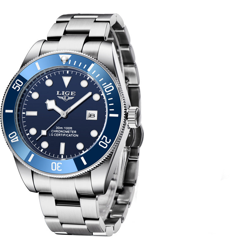 Men's Stainless Steel Quartz Watch Band