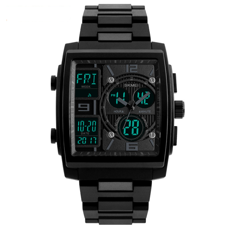Men's Waterproof Digital Sports Watch with Dual Display