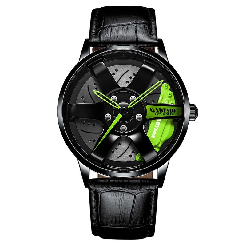 Men's Quartz Watch with Steel Band and Hollow Wheels
