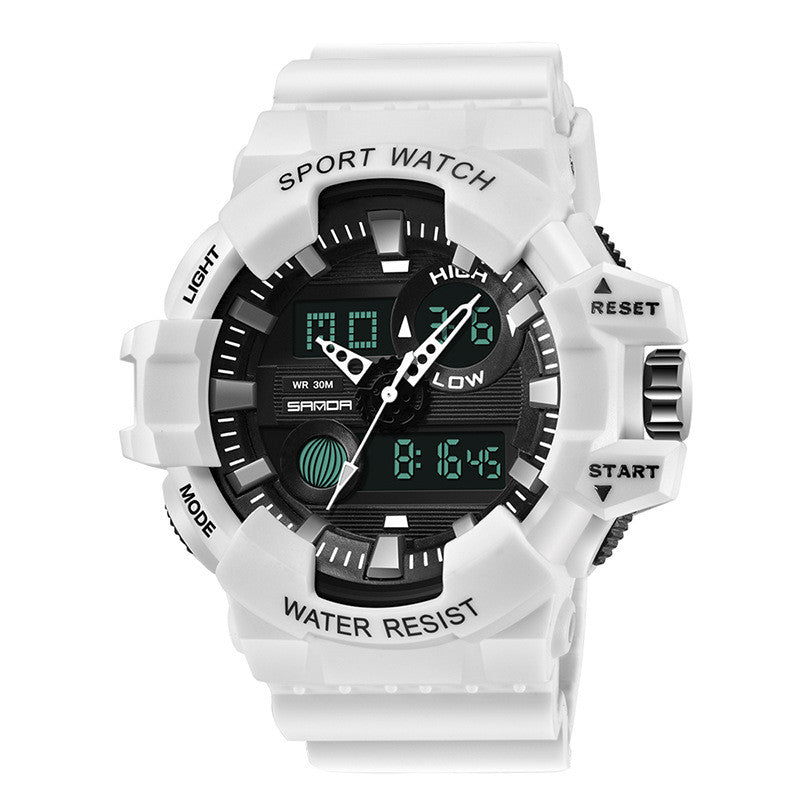 Men's Sports Waterproof Electronic Watch with Dual Display