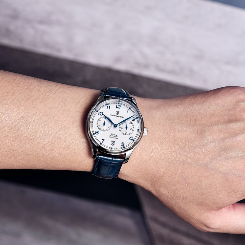 Stainless Steel Men's Mechanical Calendar Watch