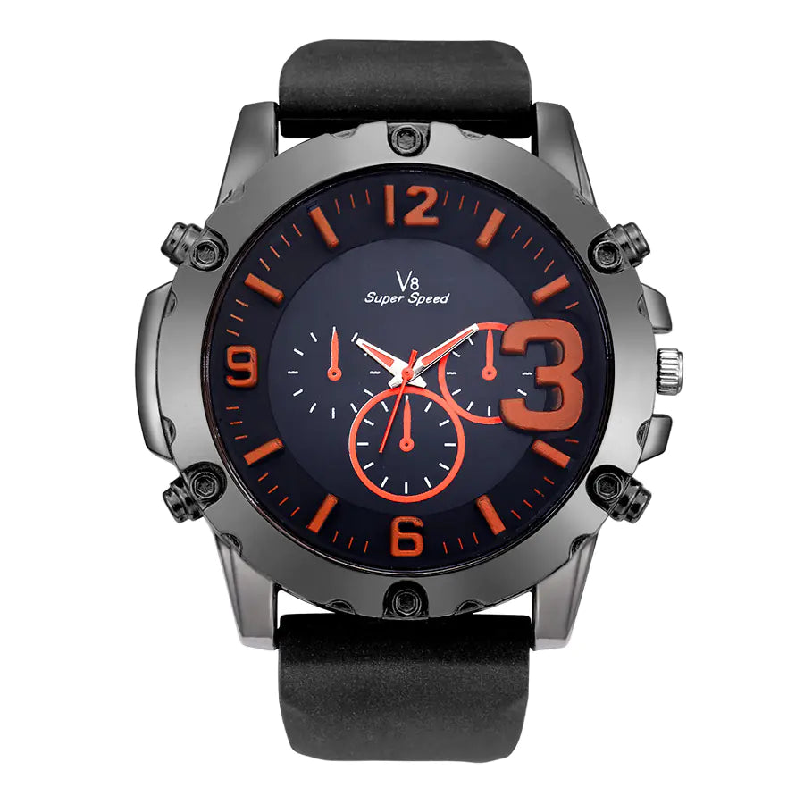 V8 Silicone Strap Sports Watch for Men