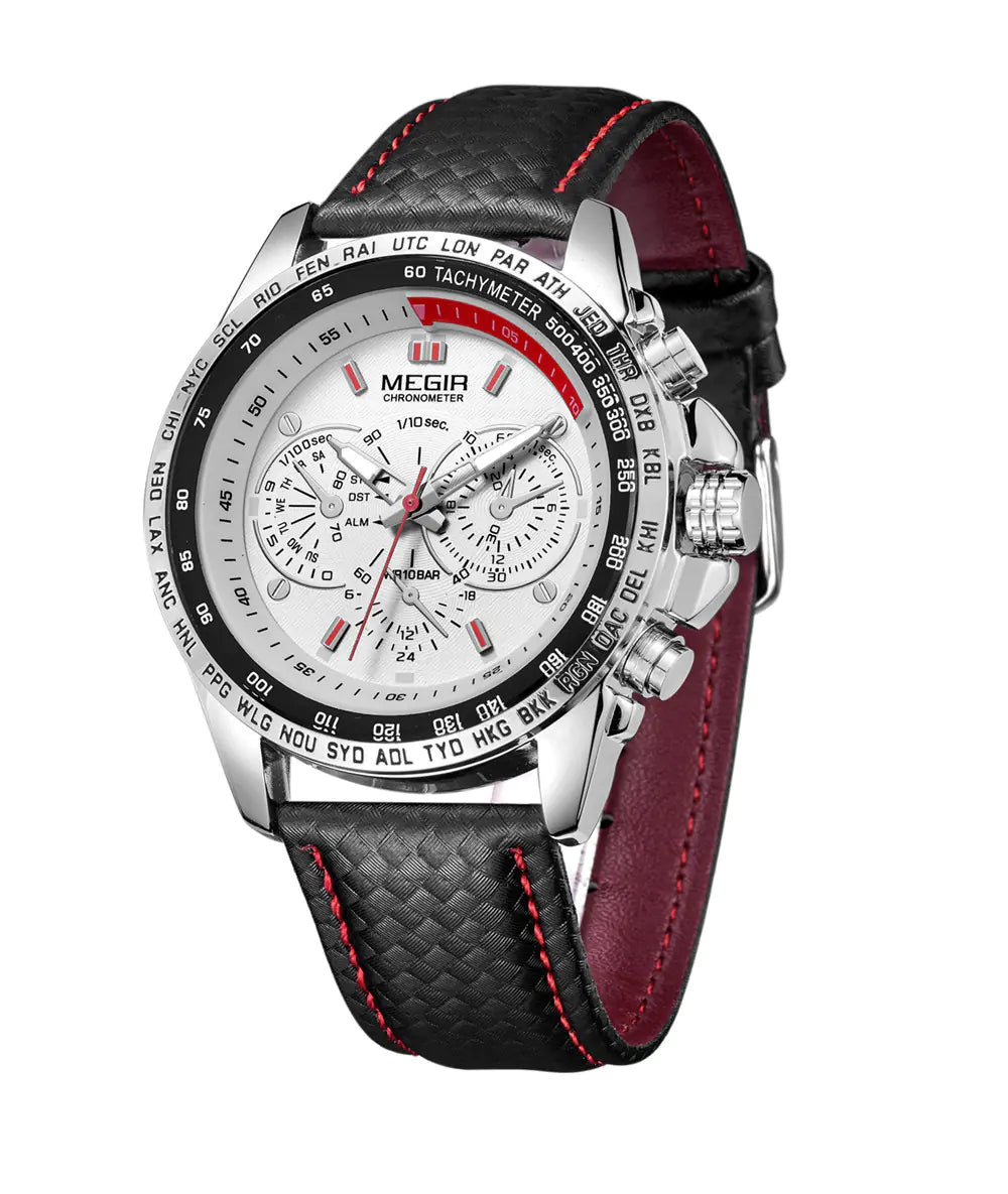 Luminous Three-Eyed Sports Watch for Men