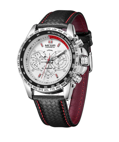 Luminous Three-Eyed Sports Watch for Men